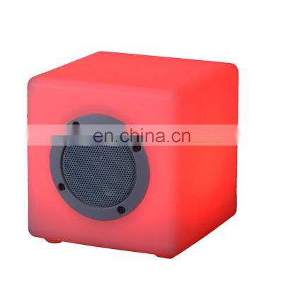 Waterproof LED Light Speaker Wireless Luminous Portable Wireless rechargeable cordless plastic music speaker with led lighting