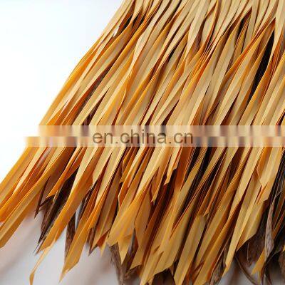 Luxury Quality10cm Hut Recycled Palm uv Resistant Synthetic Roofing Thatch Straw Artificial Roof Palapa Plastic Thatch