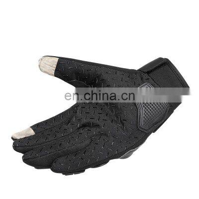 Touch Screen Full Finger Black Antislip Outdoor Other Sports Motorbike Motorcycle Racing Gloves photo-5