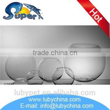 Low price wholesale glass fish bowls for table decoration