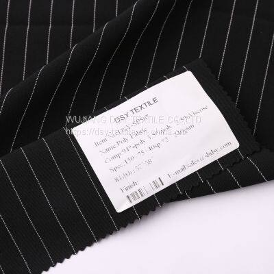 Bright straight strip four sides elastic pants fabric, fashion fabric