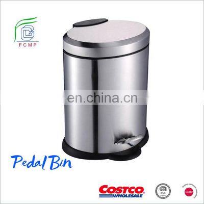 High Quality Stainless Steel Waste Bin Pedal Dustbin Step Bin With Soft Close Cover