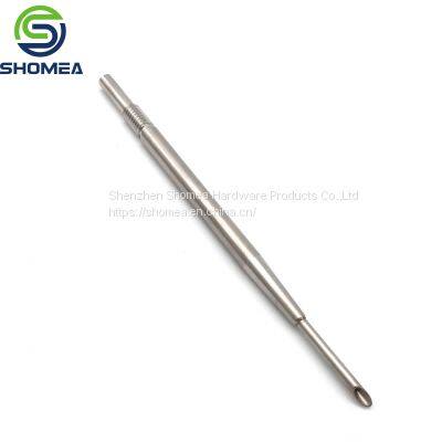 Shomea Customized Medical Grade Single Bevel Stainless steel open end needle with Male Thread