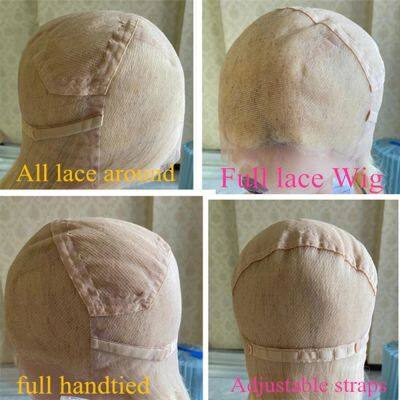 Ash Blonde Highlights Loose Deep Wave Virgin Roots 180% Ombre Human Hair Full Lace Wig for Women 13X6 HD Lace Frontal Wigs photo-4