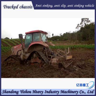 Tractor installation with anti sinking half chain track, stable and reliable in desert areas