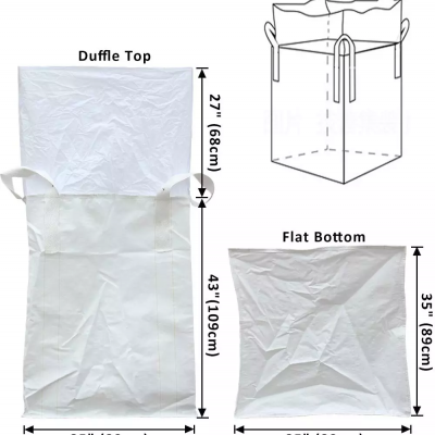 Aluminum Liner Big Bag Cross Corner Big Bag With Baffle Breathable FIBC Bag for Firewood or Potato PP Woven Sacks