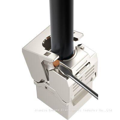 No Need Cable Tie Rj45 Modular Screened Keystone Jack photo-2