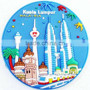 Flexbile 3D PVC Plastic Coaster For Dubai Souvenir Gift, quality gifts