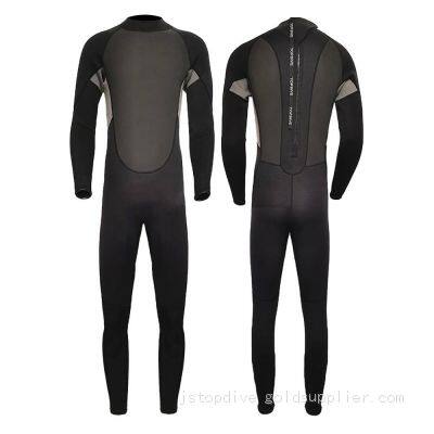 Adult 3mm Neoprene Full Back Zip Wetsuit for Men
