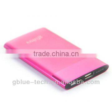 hottest and best ultrathin portable aluminum powerbank 4200mah for famous brand mobile GB020