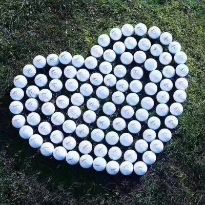 Golf double layer practice ball