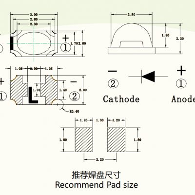 SMD 3020 Infrared (IR) Pair, IR Diode Pair for Light Control, Linear Dimming, Newopto SMD photo-3