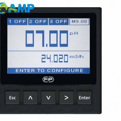 FLS M9.08.P1 Panel-Mounted pH/ORP & Flow Monitor (12-24 VDC Power Supply)