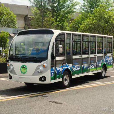 23-seater Enclosed Electric Sightseeing Bus | Electric and Fuel-powered Sightseeing Buses for Scenic Spots and Campuses