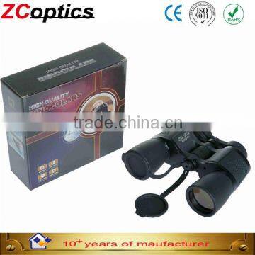 2015 Alibaba hot selling 10x50 fully blue coated oem optic binoculars belong to Outdoor outreach activities binoculars