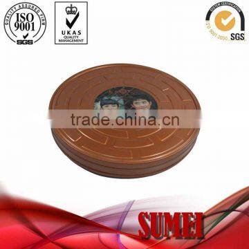 round shaped movie film packaging tin box