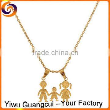 2016 new Stainless steel family gift items mother father baby necklace