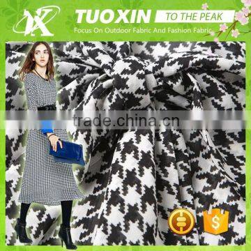 Printed Chiffon Houndstooth Fabric, Check Chiffon for Maxi Dresses