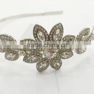 FASHION METAL BRIDAL FLORAL RHINESTONE HEAD BAND
