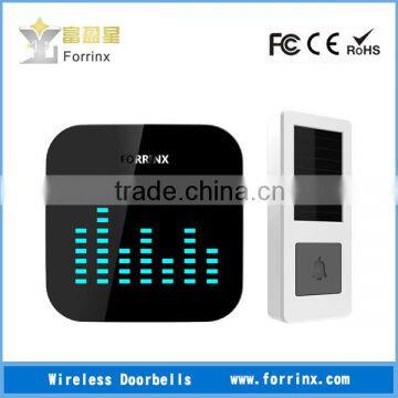 FORRINX Jumpy LED Flashing Lights 52 Melodies 300m Range Black Color Funny Wireless Door Chime