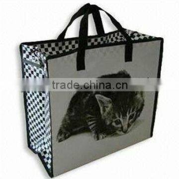 promotional and recycle pp non woven lamination zipper bag pp woven zipper bag shopping bag with zipper