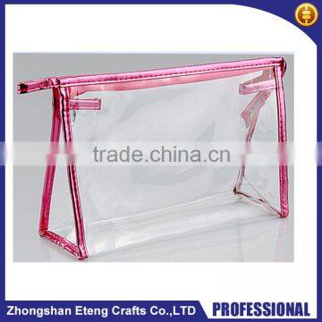 Wholesale eco-friendly pvc cosmetic bag with zipper,transparent pvc cosmetic bags with zipper