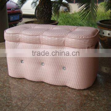 new arrived wholesale decorative handmade Synthetic leather sitting room kids storage stool
