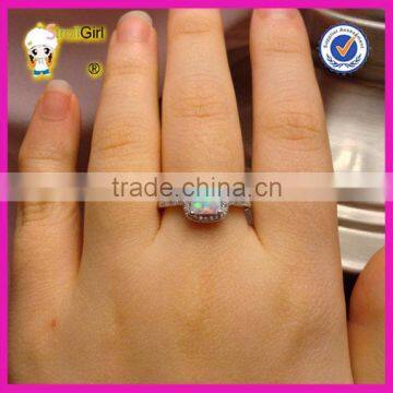 Sterling Silver 925 Opal Ring Cubic Zirconia Opal CZ Ring Birthday Gift for Sister photo-3