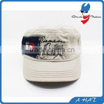 applique embroidery military cap