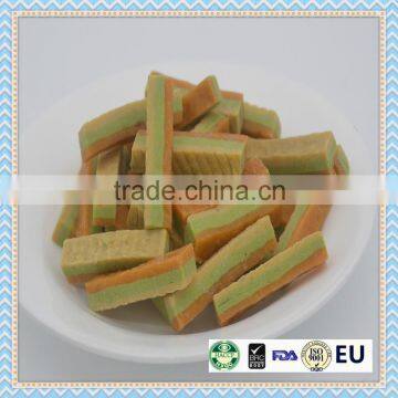 pet treats chicken carrot and spinach strip dog snack