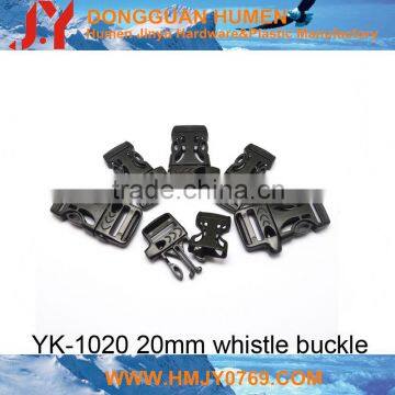 Jinyu plastic buckle/quick release plastic whistle buckle/plastic side release buckle