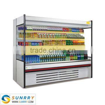 Hot sale commercial refrigerated supermarket curtain showcase display cooler