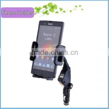 Mobile Mount Holder 2 USB Socket Car Holder for Mobiles photo-3