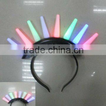 New 12x Mohawk LED Multi Color Light Up Flashing Blinking Glow Headband Costume