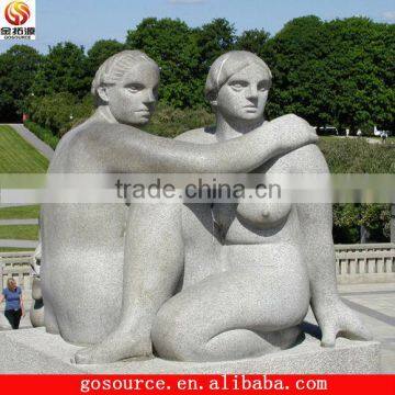 grey stone statues