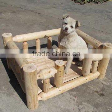 outdoor wooden dog bed