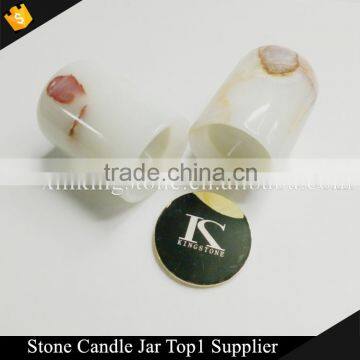 100% Natural White Onyx Candle Vessels photo-3