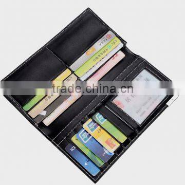 2015 Genuine leather wallet passport case for Business style causal style