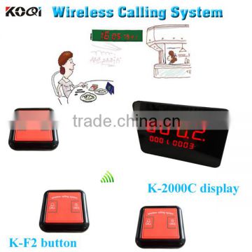 Wireless Table Buzzer Calling System 433.92MHZ Restaurant Pager Equipment Display+ Call Button With Factory Price