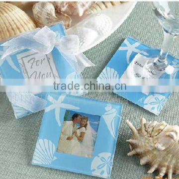 Glass wedding coasters