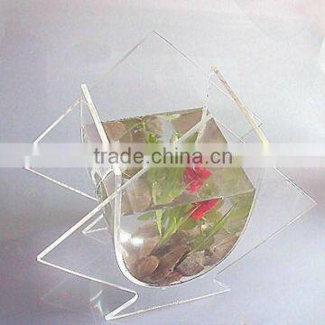 2013 QCY-Y-F040 elegant and high quality acrylic transparent fish tank