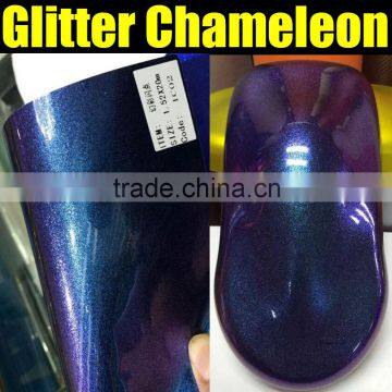 New born chameleon glitter pearl vinyl film with air free bubbles 4 colors for choice