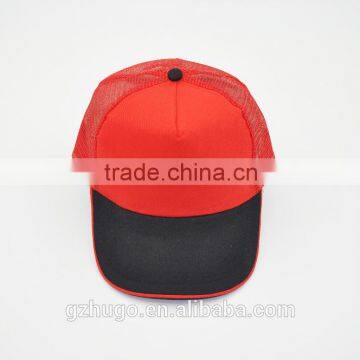 OEM New Fashion Stylish Unisex 5-panel Blank Red Color Custom Promotional Outdoor Sport Baseball Mesh Cap photo-3