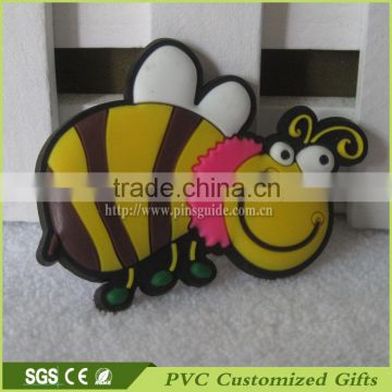 china custom 3d soft pvc rubber fridge magnets with cute honey bee promotional gifts souvenir