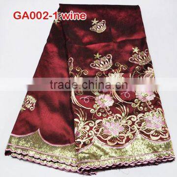 GA002-1 embroidery African george wrapper fashion India george for women