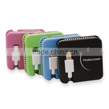 China newest fashion ultra thin Micro usb wall charger power bank for mobile phone accessories