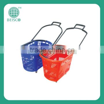 45L red Rolling basket with high quality