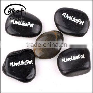 Wholesale Natural River Stones Customize Engraved Inspirational Words Stones Gift