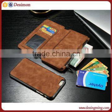 for iphone 6 wallet case leather, 2 in 1 removable wallet pouch phone case cover for iphone 6s