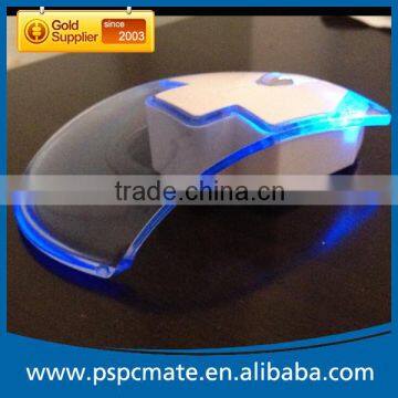 Computer Transparent Wireless Mouse with colorful led light